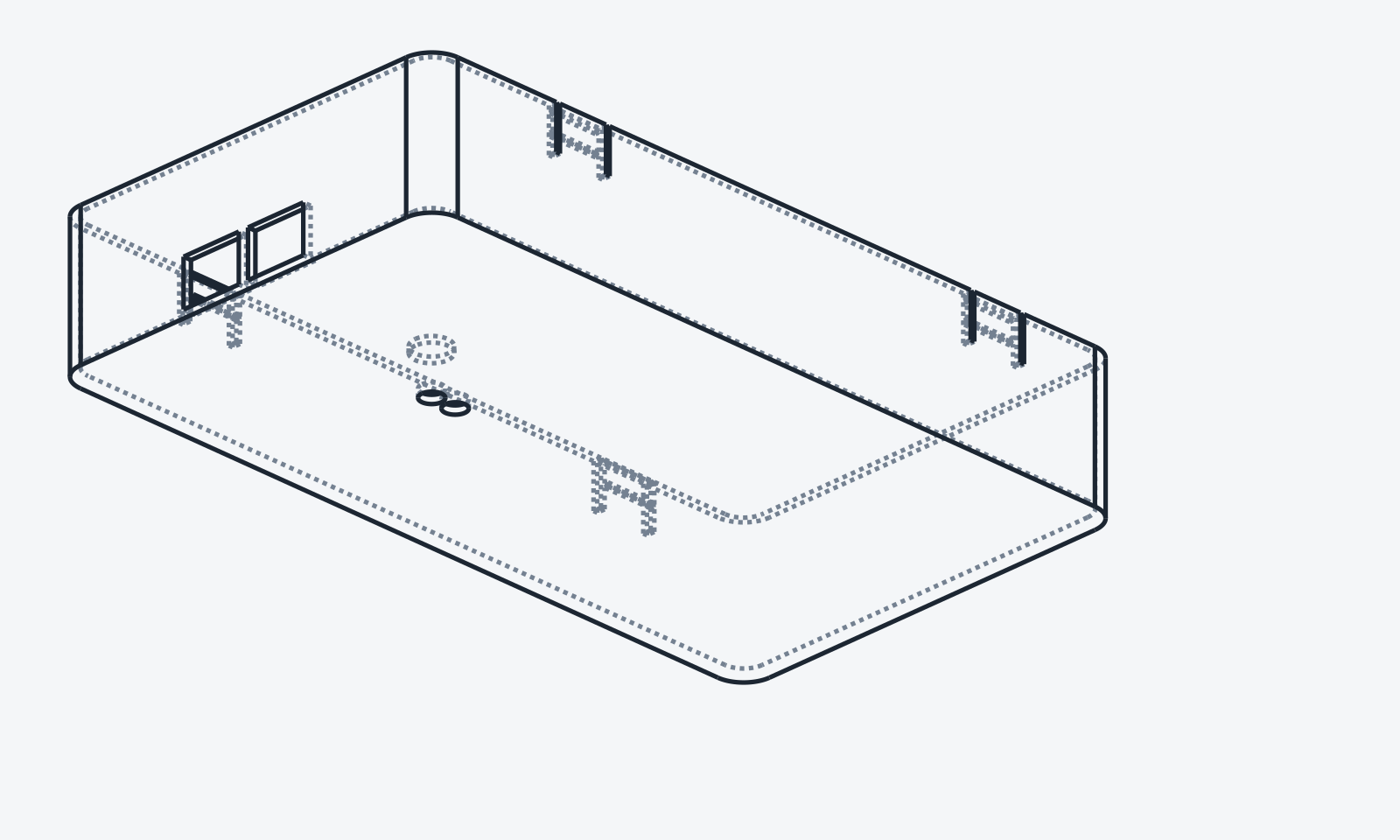 Isometric line rendering of the first-fit OpenSpool snap cover